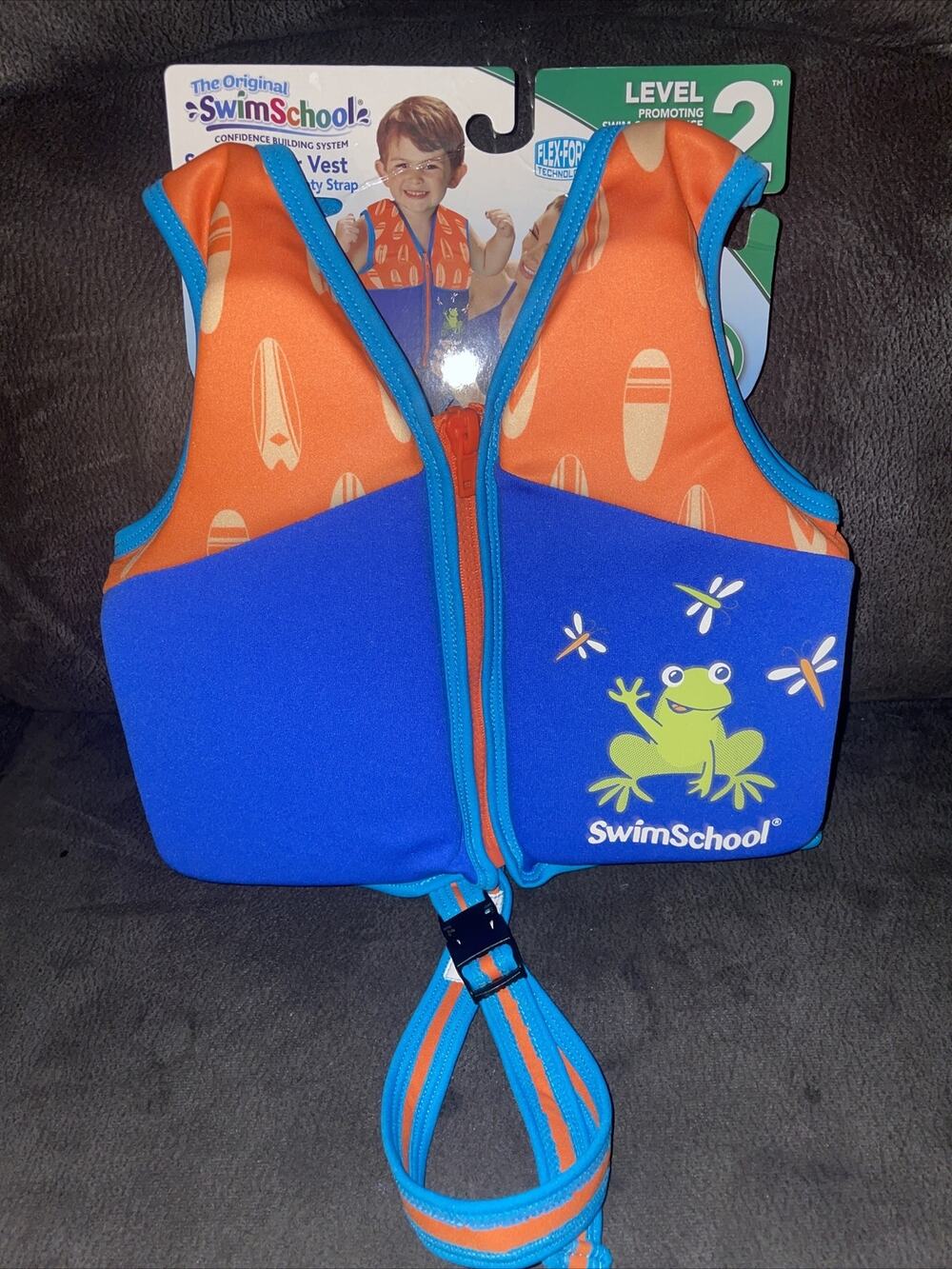 New Swim School Child Youth Swim Vest Life Jacket Trainer Level 2 Ages 2-4